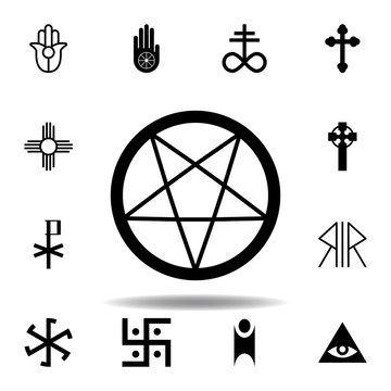 religion symbol, occultism icon. Element of religion symbol illustration. Signs and symbols icon can be used for web, logo, mobile app, UI, UX