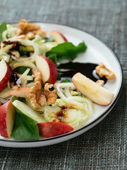 Fennel Apple Salad on Arugula