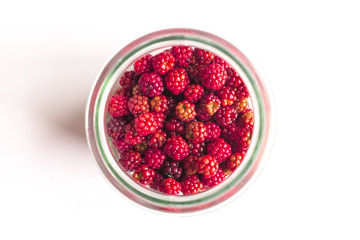 bowl with many red mulberry