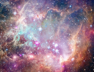 Fototapeta na wymiar Big Babies in the Rosette Nebula. Vivid space. Universe