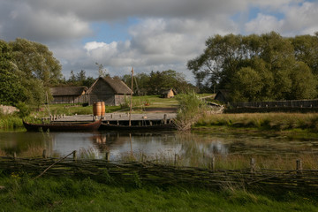 Obraz premium Wikinger Hafen Ribe Dänemark