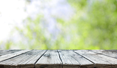 Empty old wooden table background