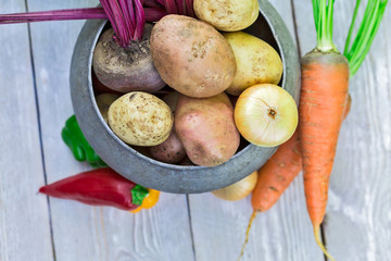 Still life of of vegetable Root crop