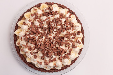 crispy layer with chocolate flakes