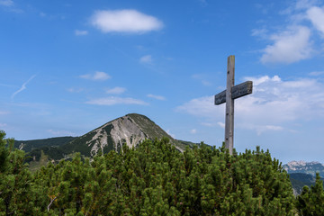 Gipfelkreuz auf dem Breitenstein mit Geigelstein