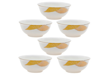 combo of Dinning Bowl  with golden art on it  on white background