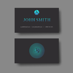 Minimalistic design visit card  template for business. Vector Illustration