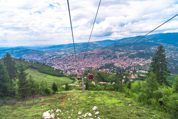 Cable Car Lift from City Center to Trebevic
