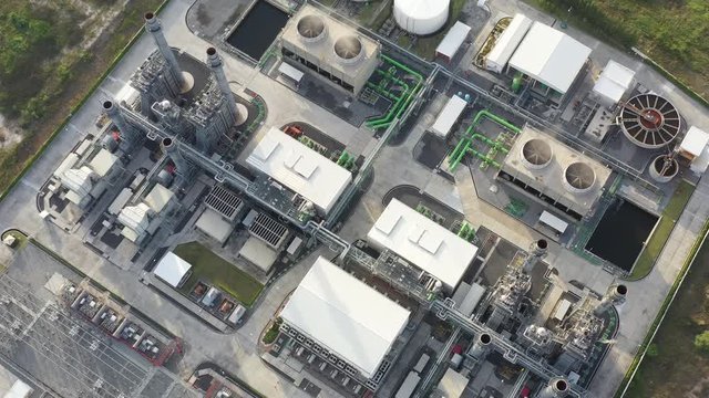 Top view of electric substation,electrical and production