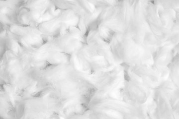 Cotton fiber texture background, white fluffy natural material