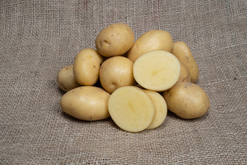 Photograph of a vegetable potato. Fruits vegetables potatoes.