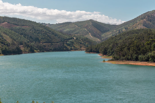 Zezere river, its a river that crosses the center of Portugal, Dornes