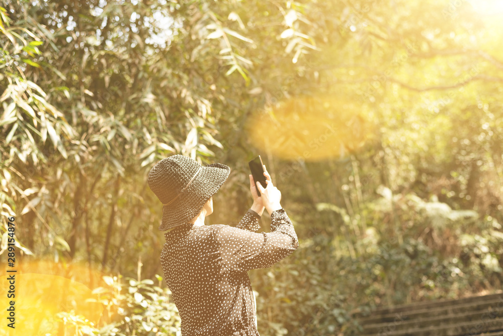 Canvas Prints asian woman take a picture