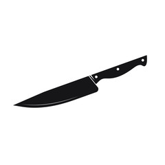 Knife icon, black isolated vector