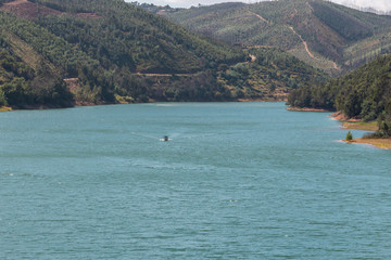 Zezere river, its a river that crosses the center of Portugal, Dornes