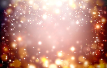 Obraz na płótnie Canvas Christmas composition, golden glitter background with stars