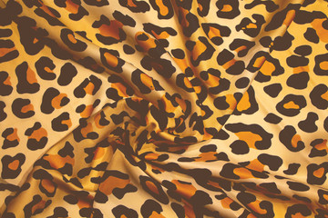Fabric animal print scarf leopard pattern