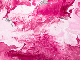 Pink creative abstract painting background.