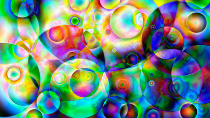 Fototapeta na wymiar abstraction with colorful bubbles.