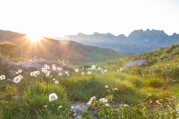 Fin de journée en montagne, Saint-Sorlin d'Arves