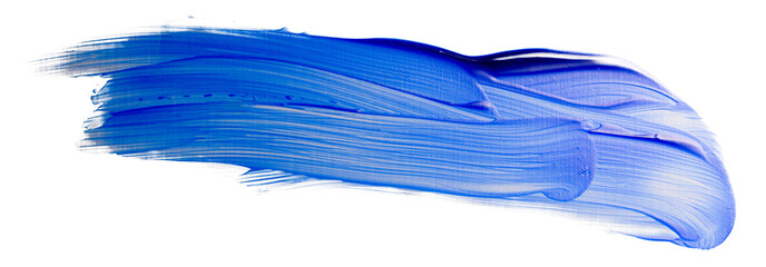 Fototapeta premium spot of paint on a white background element. blue acrylic spot