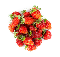 Wild strawberry isolated on white