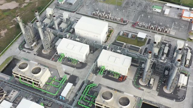 Top view of electric substation,electrical and production