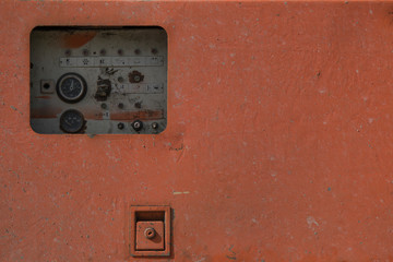 old road repair machine on the construction site