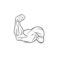 Bodybuilder Logo Template. Vector object and Icons for Sport Label, Gym Badge, Fitness Logo Design, Emblem Graphics.Sport Symbol