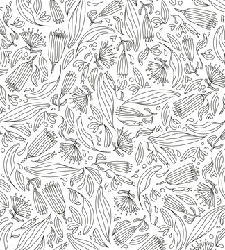 Motif feuille pour arri&egrave;re-plan, d&eacute;coration, ornement, tapisserie, tissu, fleurs et nature
