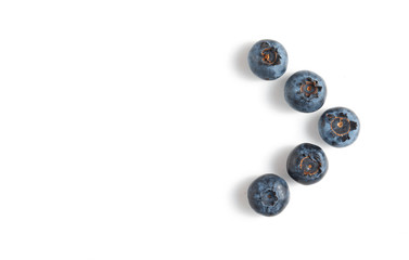 blueberries in the form of an arrow. arrow shaped berries. Closeup berry