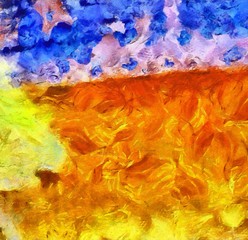 Abstract grunge texture background. Stock abstraction art on canvas. Realistic beauty digital painting. Amazing simple design pattern for backdrop. Macro template in oil. Splashes of paint.