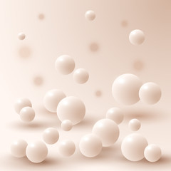 Balls in the air on abstract background. Vector illustration.