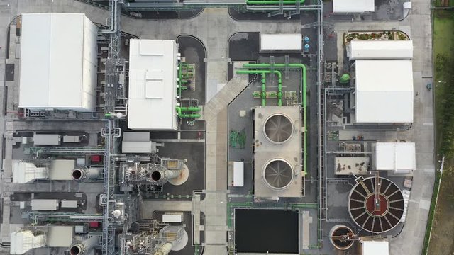 Top view of electric substation,electrical and production