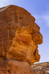 Coloured Canyon is a rock formation on Sinai peninsula. Sights of Nuweiba, Egypt. Sphinx.