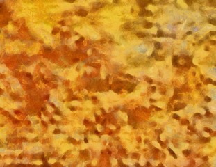 Detailed close-up grunge clouds abstract background. Dry brush strokes hand drawn oil painting on canvas texture. Creative simple pattern for graphic work, web design or wallpaper. Chaotic splashes.