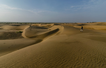 Fototapeta na wymiar Photo of Thar Desert in Jaisalmer - Rajasthan