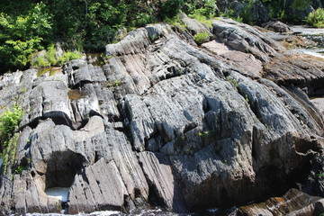 Natural rock formation of granite plates