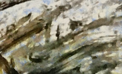 Abstract grunge background. Dirty style pattern. Simple painting art template with large textured brush strokes. Colorful pretty texture drawing by hand. Digital indigo wallpaper. Vintage backdrop.