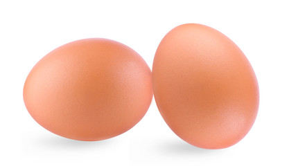 chicken egg isolated on white background.