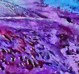 Abstract grunge background. Dirty style pattern. Simple painting art template with large textured brush strokes. Colorful pretty texture drawing by hand. Digital indigo wallpaper. Vintage backdrop.