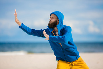 Man standing on a beach