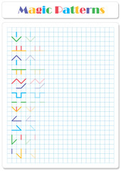 Continue the pattern with crayons or felt-tip pens