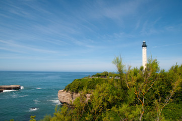 Fototapeta na wymiar Biarritz lighthouse in Pays Basque