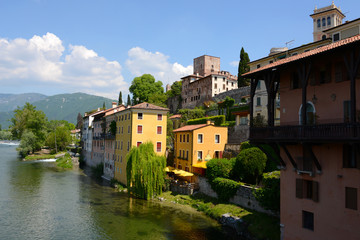 Italian city of Bassano del Grappa in Veneto