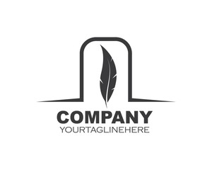 feather icon illustration vector template