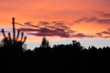 sunset over lake