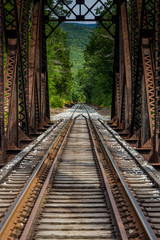 Abandoned railroad testle and tracks