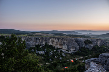 Mountain landscape. Rocky formations. Landscape shooting. Beautiful view.