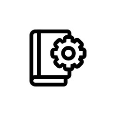 Book Setting Icon Outline Vector